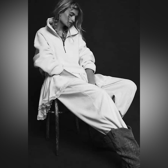 NWT FREE PEOPLE Coco Faux Sherpa Pullover | Lightening Bug MSRP $98 XS Oversized - Picture 3 of 9